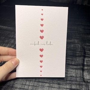 Biglietto "Just Love" - Biglietto di San Valentino - Biglietto d'amore - Biglietto d'auguri - Look di alta qualità