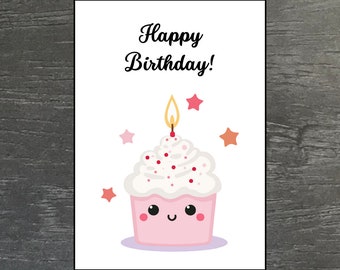 Postkarte - Geburtstag - Herzlichen Glückwunsch - Happy Birthday - Grußkarte - Geburtstagskuchen