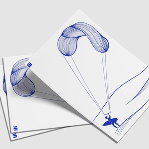 Carte postale "kite session"