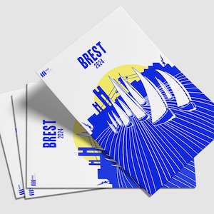 Carte postale Brest 2024 (version bleue)