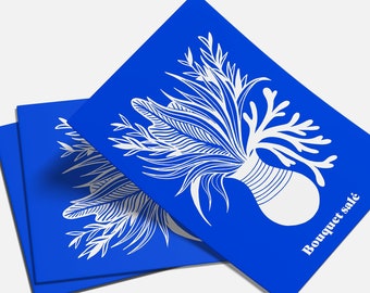 Postcard "Blue salty bouquet"