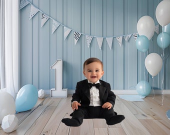 1st Birthday Blue Background For Photography Compositions, Digital Backdrop, Add your own subject composite, Birthday Party , Balloon, One