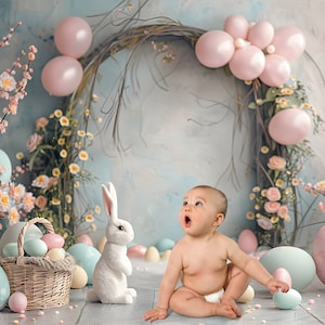 Easter Bunny Digital Backdrops, Easter Photo Props, Spring Photo Digital Background, Studio Backdrop Easter ,Photography Digital Background