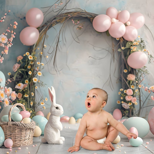 Easter Bunny Digital Backdrops, Easter Photo Props, Spring Photo Digital Background, Studio Backdrop Easter ,Photography Digital Background