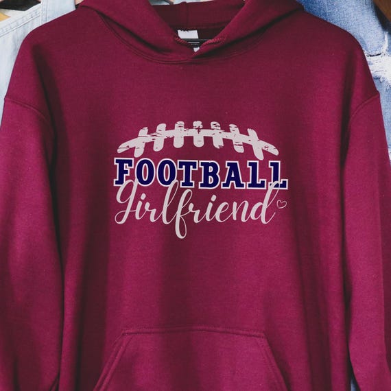 Customized Football Girlfriend Hoodie Sweatshirt for Football Girlfriend With Number on Sleeve Custom Player Number Girl Game Day Apparel Etsy UK