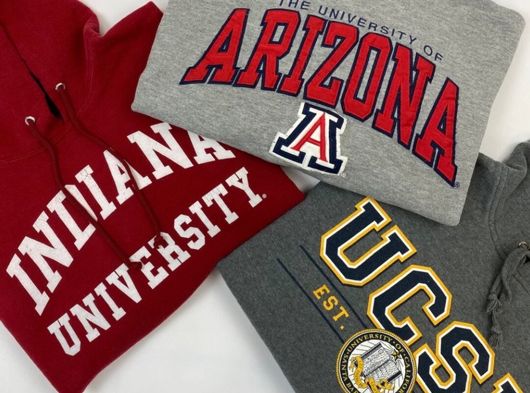 Vintage Hoodie Box College Hoodie Varsity Hooded Sweatshirt Authentic
