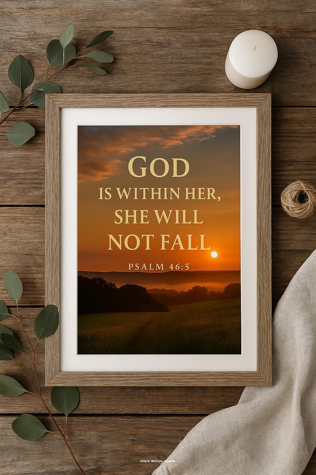 Psalm 46:5 Wall Art | God is Within Her She Will Not Fall | Christian ...