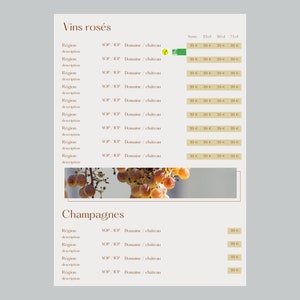 Template Canva, model de carte et menus de restaurant. design BEIGE MINIMALISTE. image 9