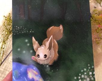 Arte digitale/stampa artistica/cartolina/illustrazione di Eevee/