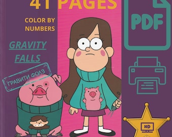 Gravity Falls Mystery Coloring Book PDF – 32 Color by Number Pages