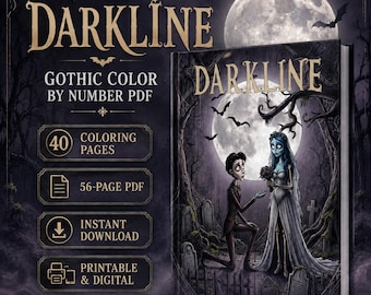 Darkline Color by Number PDF – 40 Gothic Horror Coloring Pages