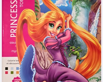 100 Coloriages Mystères Disney Princesses 2 à Imprimer, PDF Numérique, Coloriage Numéroté, Téléchargement Instantané