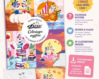 Diddl | Coloriage par numéros |  Livres de coloriage mystère pour adultes | PDF | Haute qualité | Disney | Procréer | À imprimer