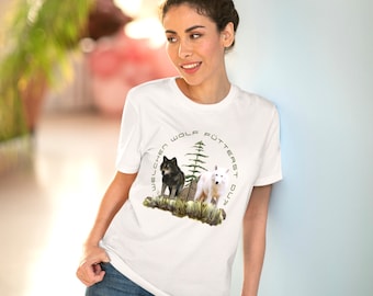 Wisdom of the wolves- ORGANIC shirt, unisex, spirit design, awareness, organic cotton, environmentally conscious, sustainable, various colors and sizes