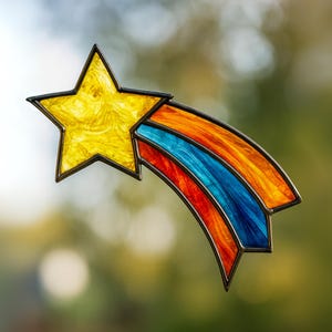 Star Pattern for Stained Glass, Beginner Friendly Stained Glass Design, Simple Star Stained Glass Template, PDF Pattern for DIY Crafts
