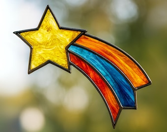 Sterpatroon voor gebrandschilderd glas, beginnersvriendelijk gebrandschilderd glasontwerp, eenvoudig stersjabloon voor gebrandschilderd glas, pdf-patroon voor doe-het-zelvers