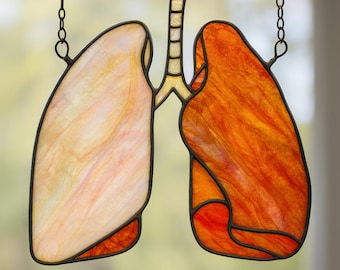 Lungs Pattern for Stained Glass, Stained Glass Pattern, Lungs Pattern, DIY Stained Glass, Modern Stained Glass, Digital Pattern, PDF Pattern