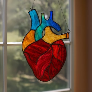 Heart Pattern for Stained Glass, Stained Glass Pattern, Heart Pattern, DIY Stained Glass, Modern Stained Glass, Digital Pattern, PDF Pattern