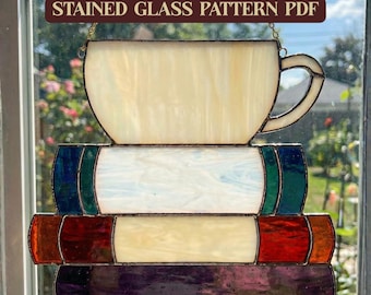 Böcker och mönster för målat glas i PDF-format, nybörjarvänlig mall för solfångare, gör-det-själv-målat glas