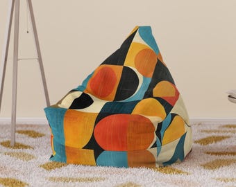 Bean bag chair cover chair for kids adults home office décor lounge chair reading chair gaming chair gift for him her beanbag retro modern