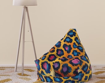 Bean bag chair cover chair for kids adults home office décor lounge chair reading chair gaming chair gift for him her beanbag retro modern