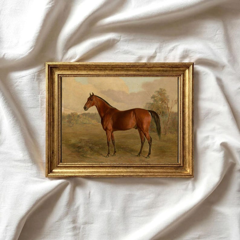 60+ Vintage Horse Oil Painting Prints | Equestrian Wall Art (digital ...
