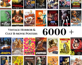 ヴィンテージホラー映画ポスター50枚：カルト映画の名作プリント