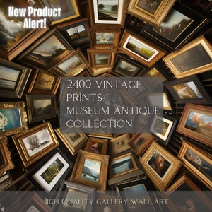 2400 Vintage Rustic Museum Wall Art Prints Set, MEGA BUNDLE, Vintage French Country Farmhouse Décor, Antique Oil Paintings, Digital Download
