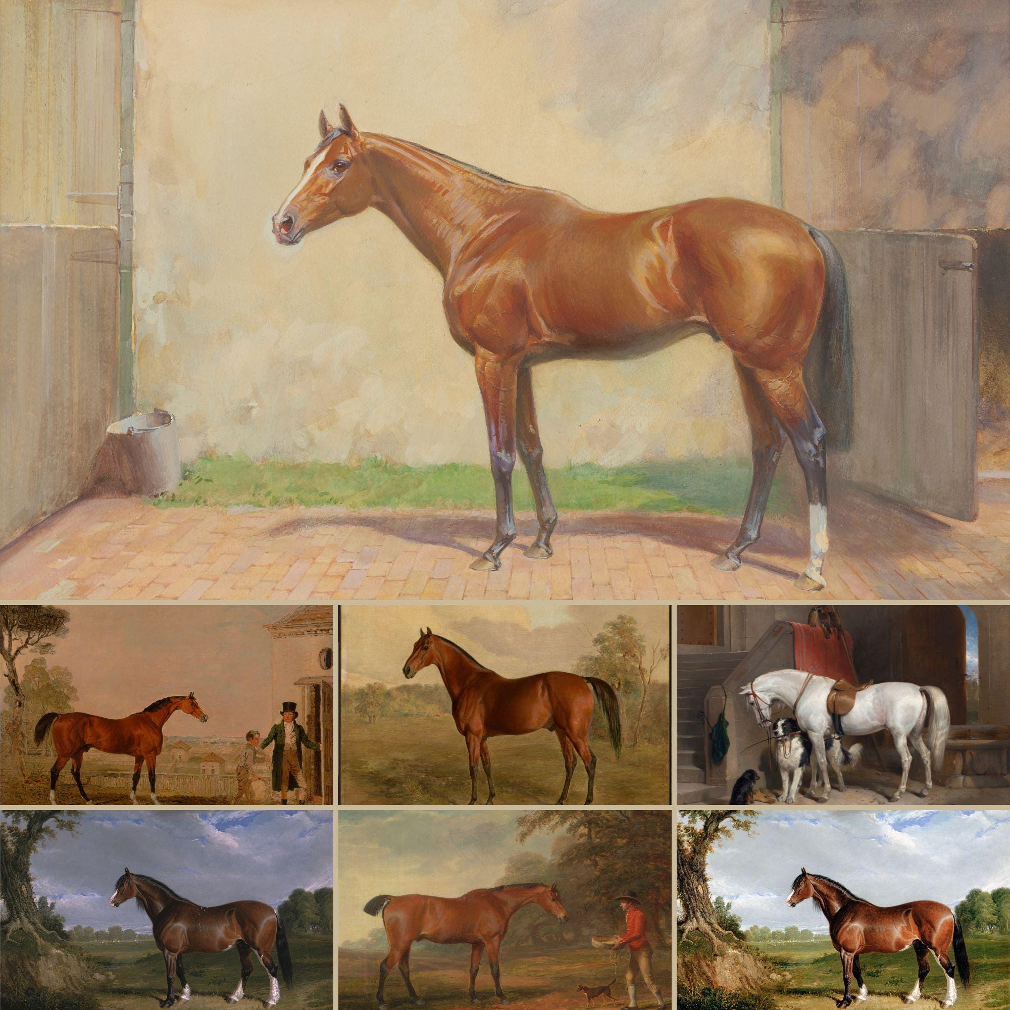 60+ Vintage Horse Oil Painting Prints | Equestrian Wall Art (digital ...