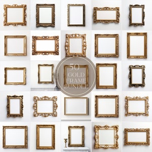 50 Antique Frame Mockup Bundle Gold Frame Mockup Vintage Frame Mockup Bundle Styled Frame Mockup Instant Download JPG Digital Download