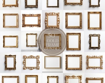 50 Antique Frame Mockup Bundle Gold Frame Mockup Vintage Frame Mockup Bundle Styled Frame Mockup Instant Download JPG Digital Download