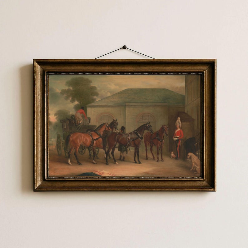 60+ Vintage Horse Oil Painting Prints | Equestrian Wall Art (digital ...