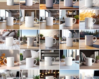 50 Mug MockUps Coffee Cup Mock up Bundle modern Mock Up Photograph Styled Stock Photo Template Coffee Cup Mockup PNG Digital Download