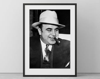 Al Capone Print - Vintage Gangster with Cigar (Digital Download)