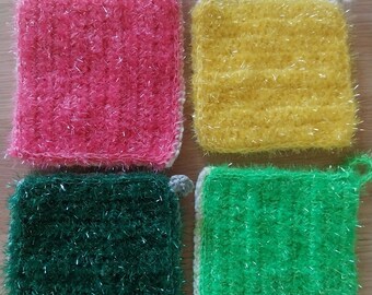 Colorful Tawashi-style sponges