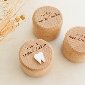 Tooth box, milk tooth box, umbilical cord, first curl set wooden box milk teeth