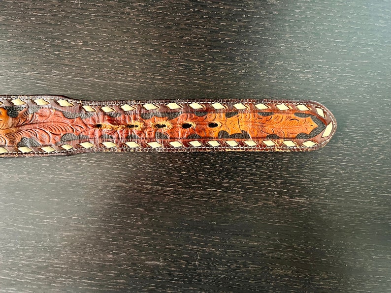 Western Style Hand Painted Floral Belt main image 0