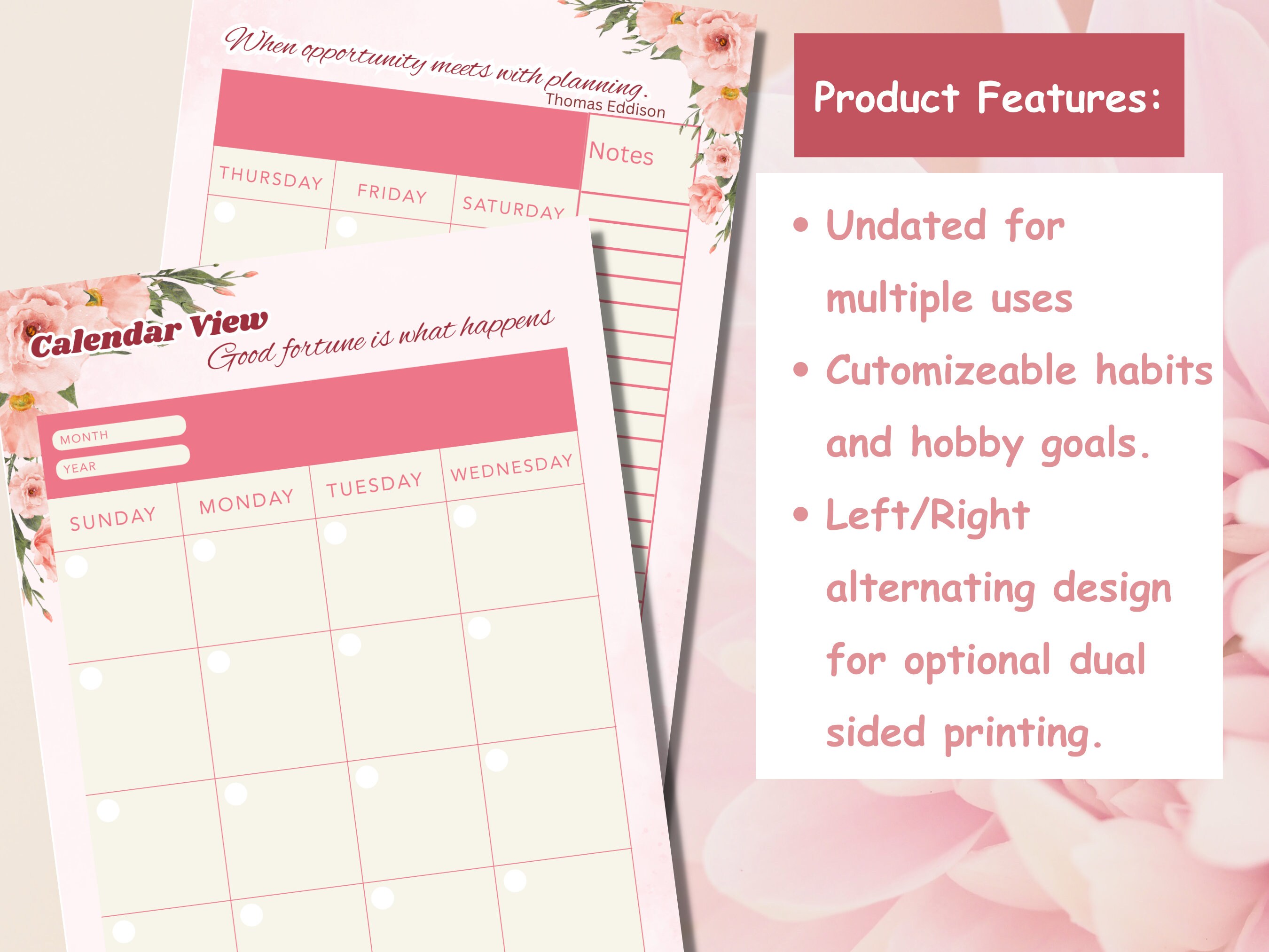 Printable Planner and Habit Tracker - Etsy