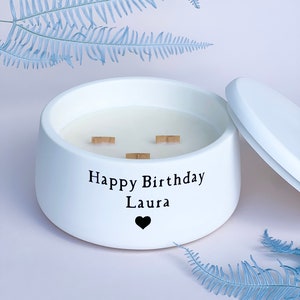 Personaliseerbare Kerze, gepersonaliseerde kaars, handgemaakte sojawas aangepaste kaars cadeau vrienden afbeelding 6