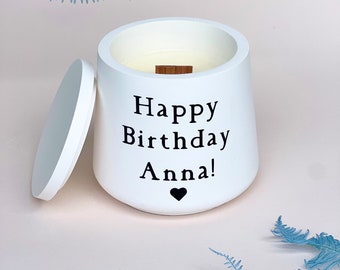 Personalisierte Kerze, Personalised Candle, Handmade Soy Wax Custom Candle Gift Friends