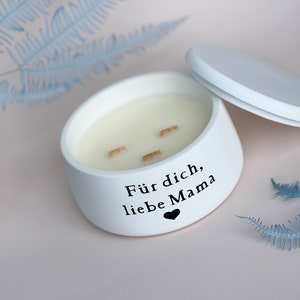 Muttertag Geschenk personalisierte Kerze / Bougie personnalisée pour la fête des Mères / Cadeau unique à personnaliser image 3