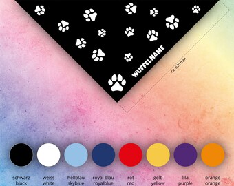 Puppy Play Halstuch Bandana "PAW" - personalisiert - Puppy Pride mit Pfotenabdrücken