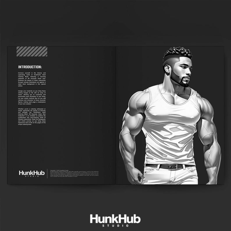 Hunkhub Black Man Muscular Sexy Hunk Men Coloring Book Collection PDF hunkhub-black-man-muscular-sexy-hunk-men-coloring-book-collection-pdf