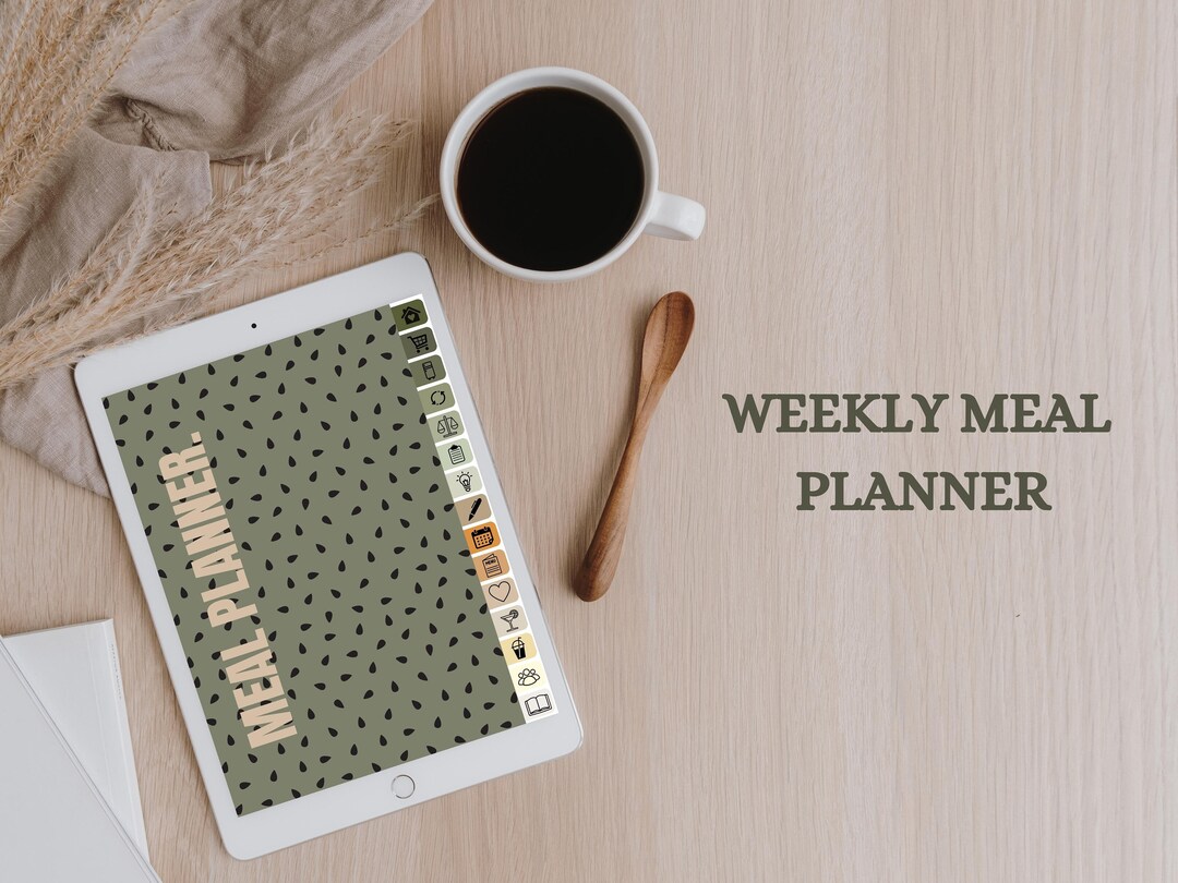 Digital Daily Meal Planner Printable Organize Your Meals & Boost Your Nutrition Customizable