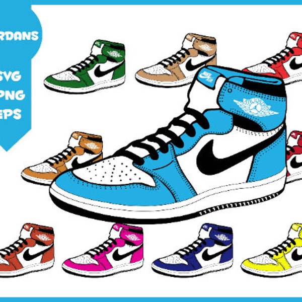 10 Sneaker SVG Bundle, Sneakers SVG, Laufschuhe, Sneaker Clipart, Png für Sublimation, Basketballschuhe SVG Dateien für Cricut, Silhouette