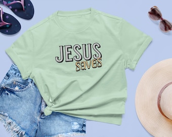 Jesus Saves T-Shirt, Unisex Christian Tee, Soft Cotton