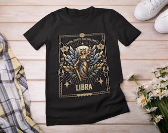 Libra Zodiac T-Shirt, October Birthday Gift