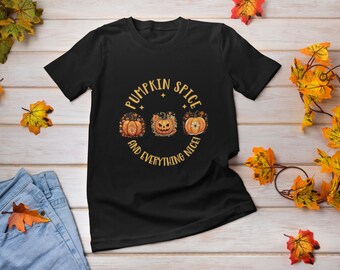 Pumpkin Spice Halloween T-Shirt, Unisex Fall Tee
