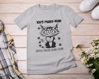 Cat Coffee Shirt, Purr-fect Gift for Cat Lovers