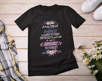 Pharmacist Floral T-Shirt, Gift for Pharmacy Student